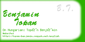 benjamin topan business card